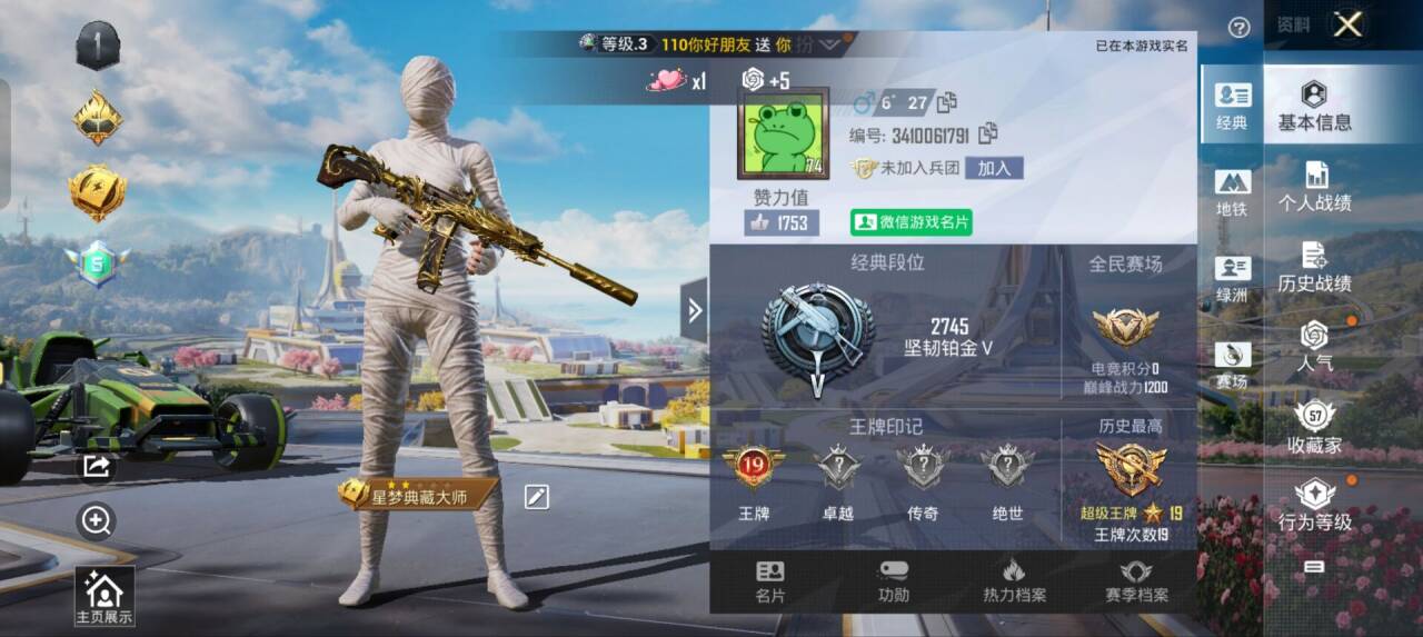 HPSJ3339930和平精英账号详情图2