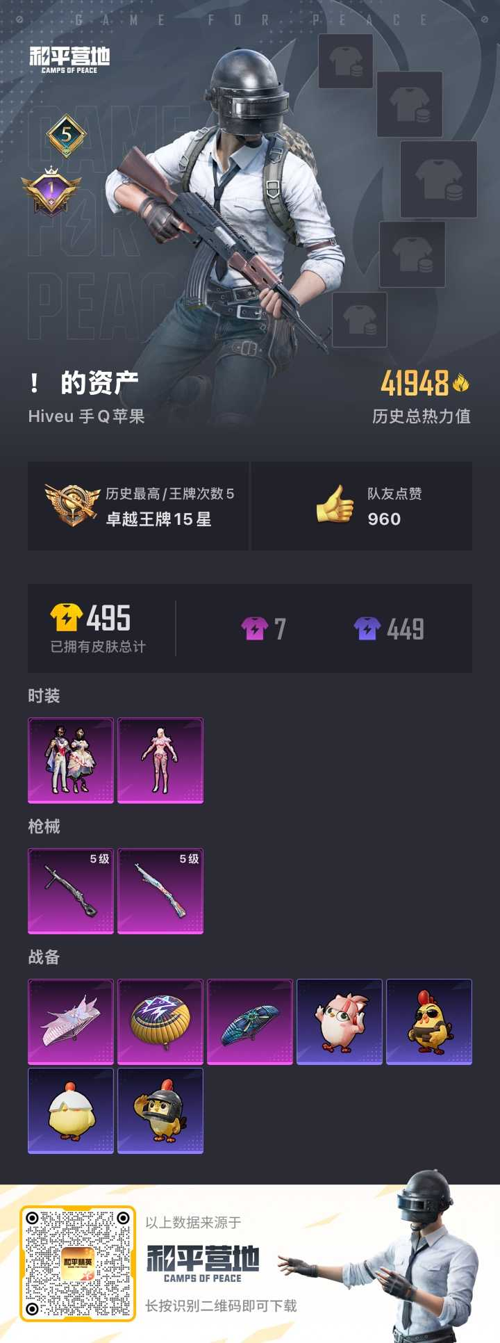 HPSJ3339997和平精英账号详情图4
