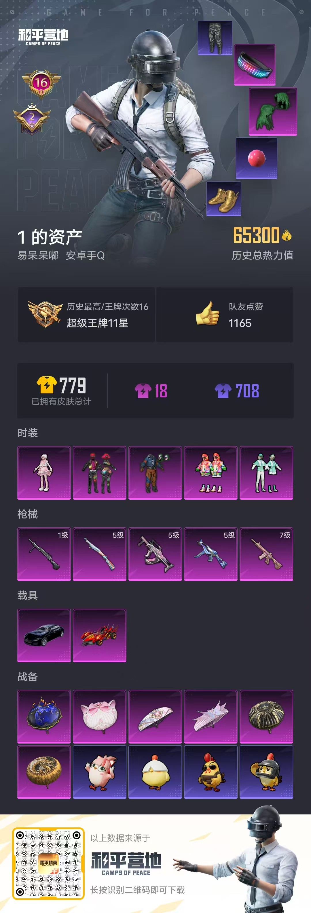 HPSJ3339995和平精英账号详情图4