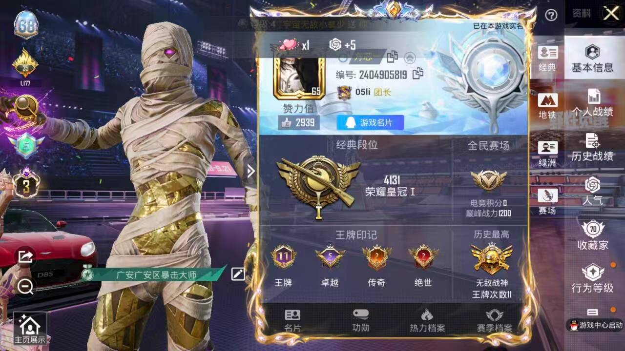 HPSJ3339910和平精英账号详情图2