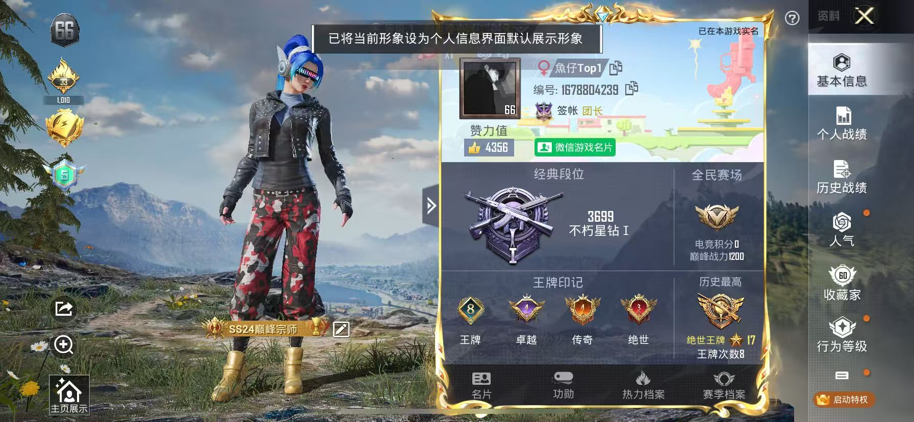 HPSJ3339920和平精英账号详情图2