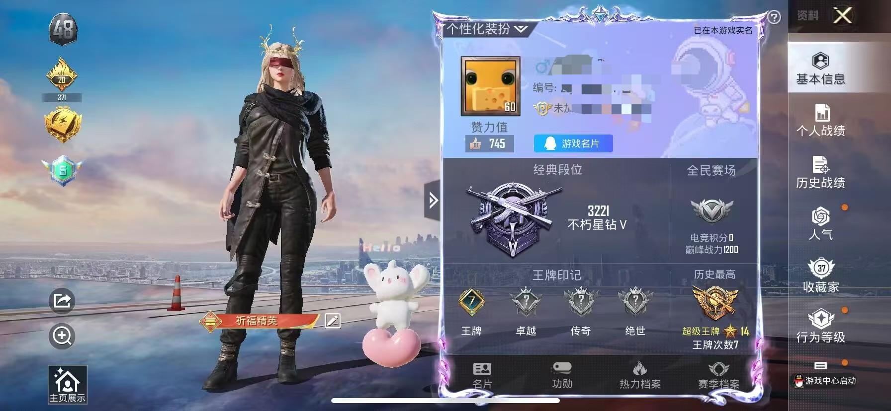 HPSJ3323945和平精英账号详情图2
