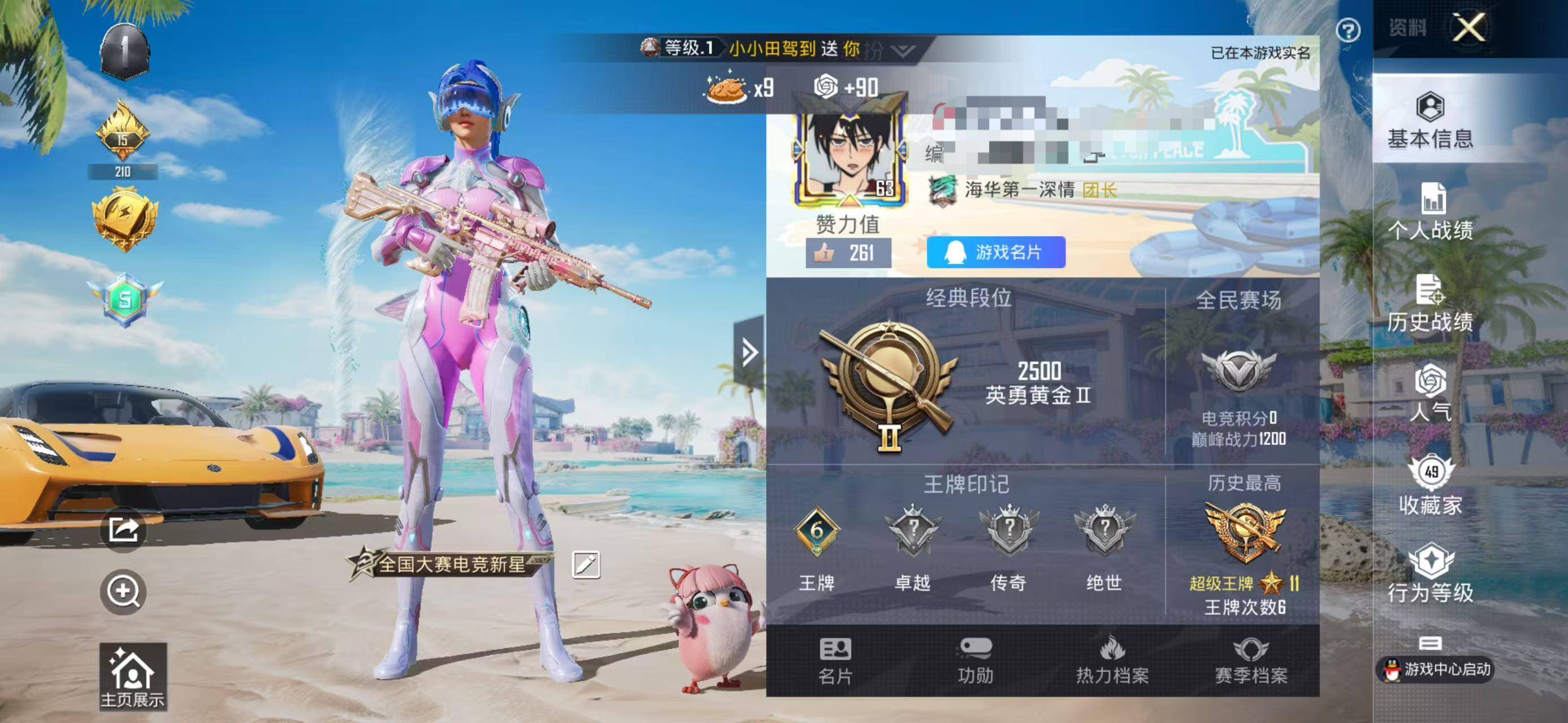 HPSJ3323926和平精英账号详情图2