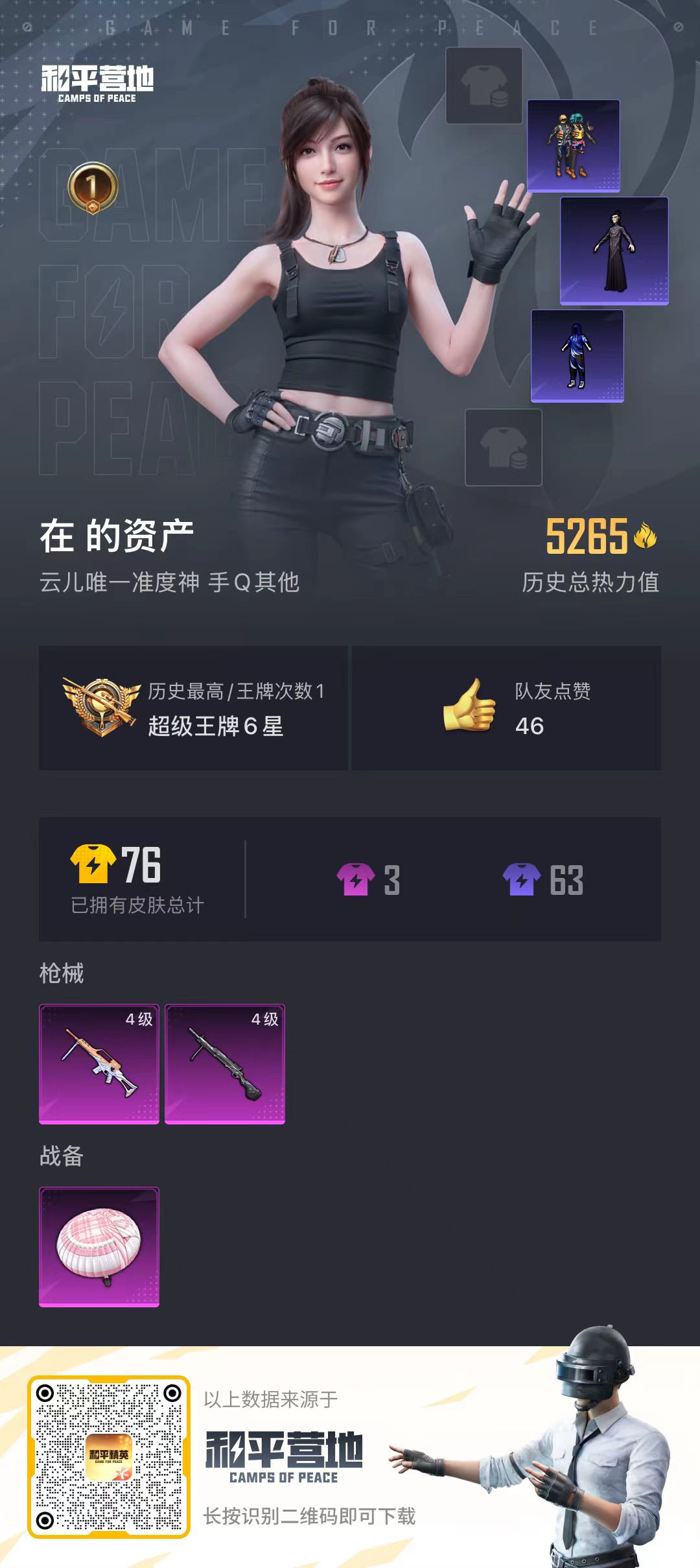 HPSJ3323928和平精英账号详情图4