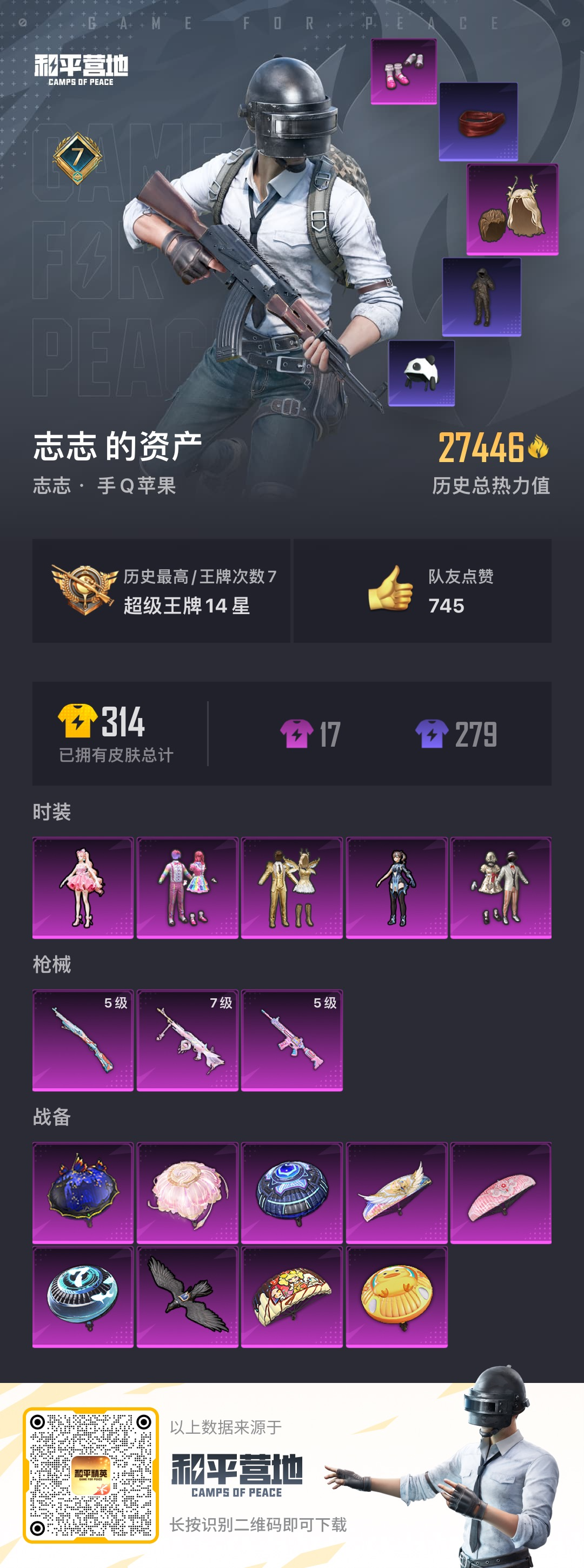 HPSJ3323945和平精英账号详情图4