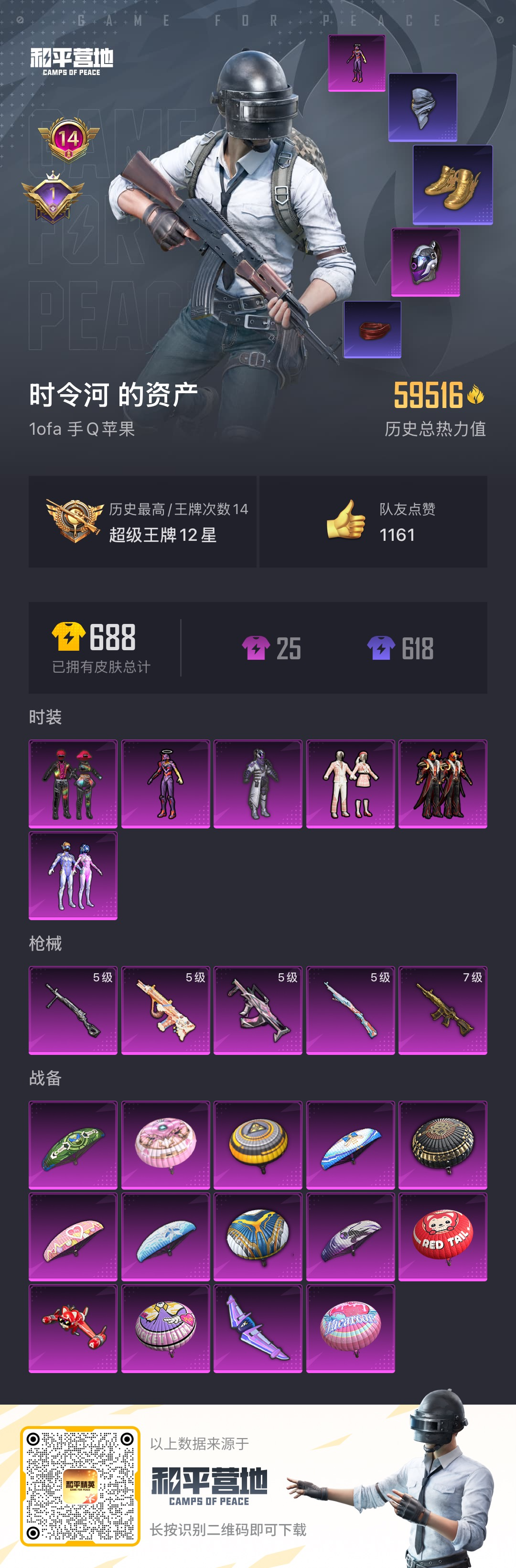 HPSJ3322507和平精英账号详情图3