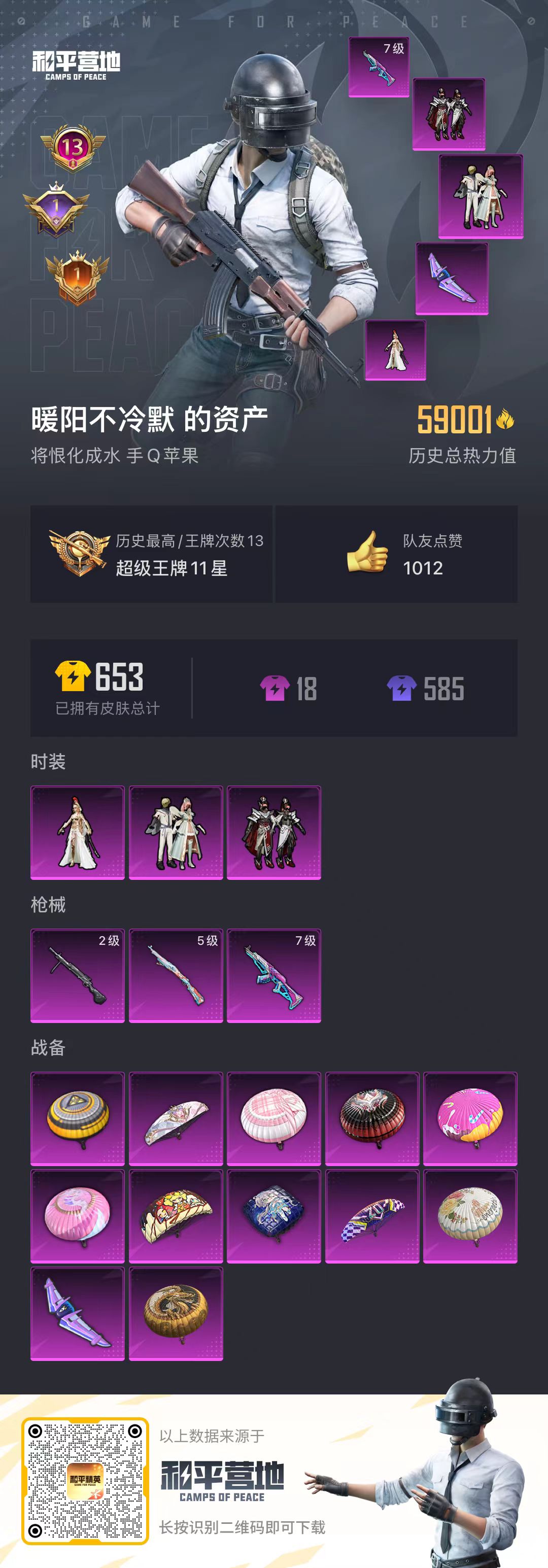 HPSJ3322692和平精英账号详情图2