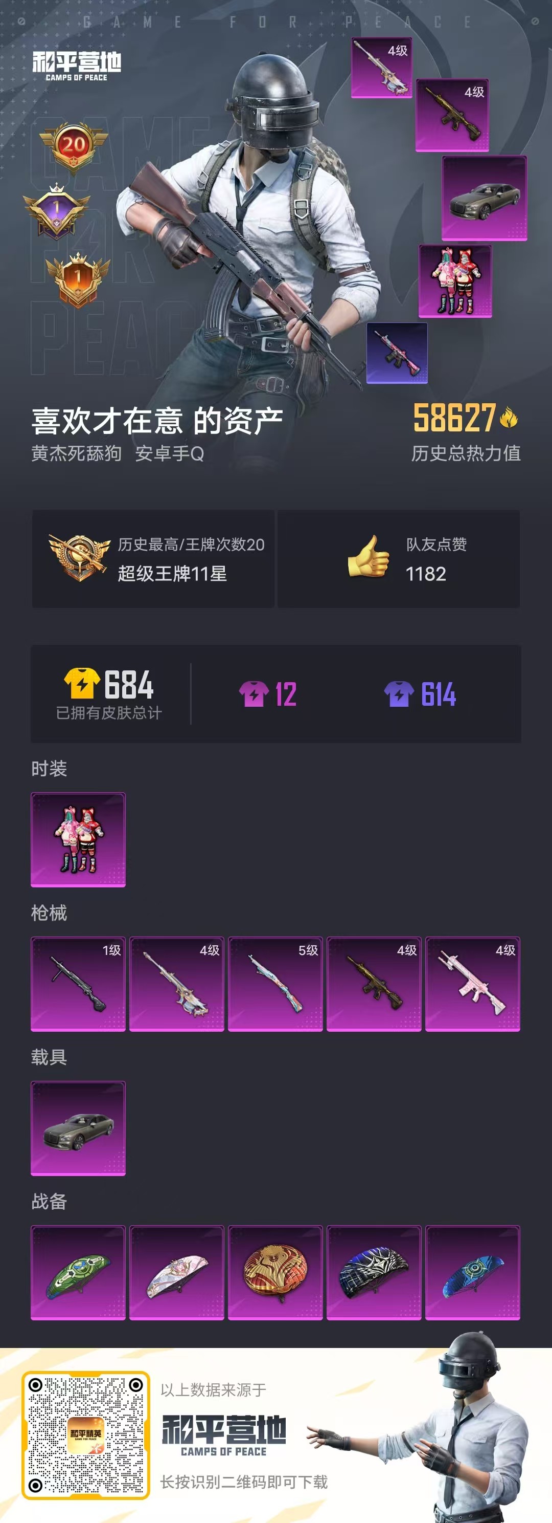 HPSJ3323528和平精英账号详情图2
