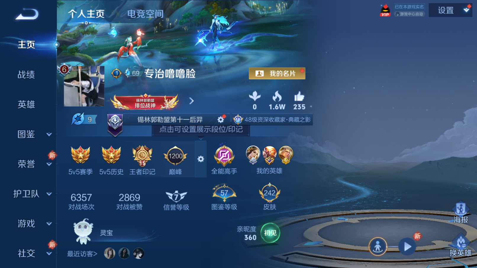 王者荣耀账号苹果QQ【V8 金标后裔 242皮肤 13传说 李白典藏 都是历史标】苹果QQ/传奇王者/242皮肤/124