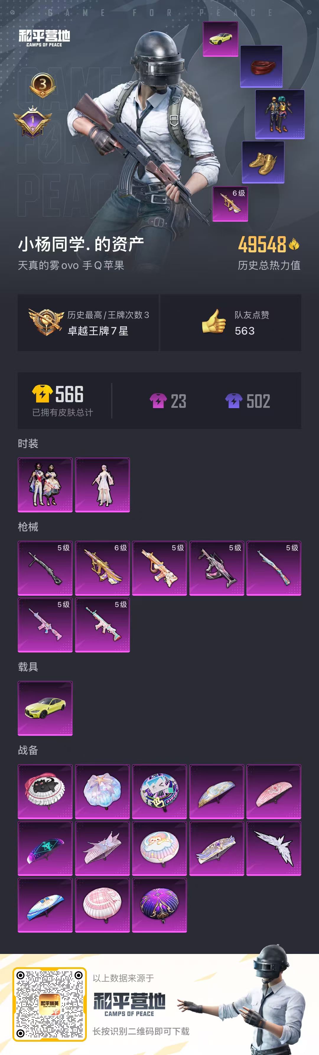 HPYHW3323510和平精英账号详情图7