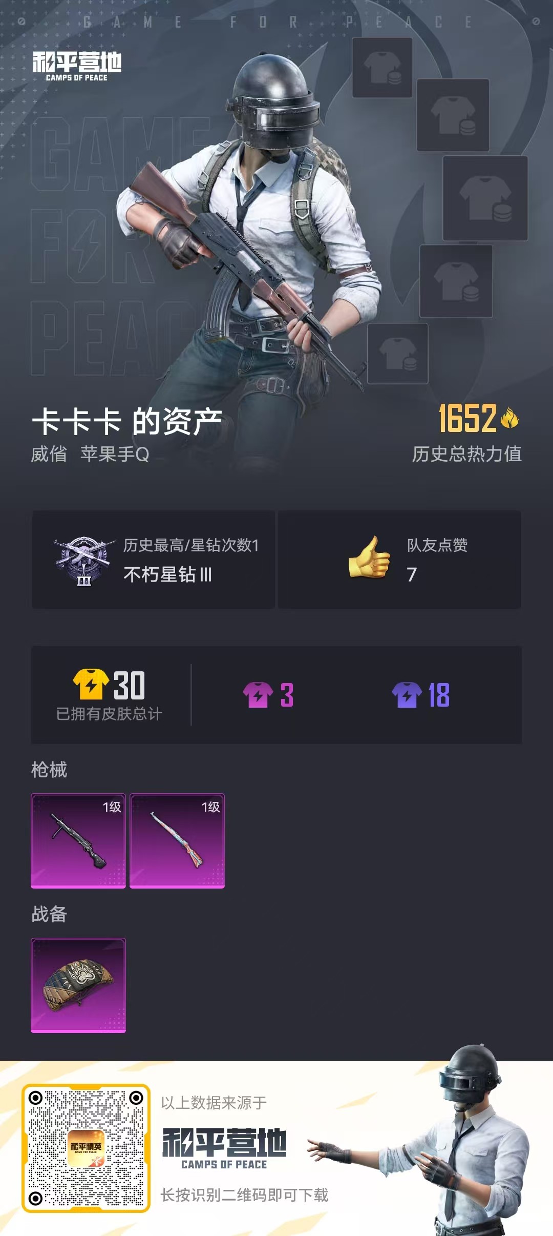HPSJ3325786和平精英账号详情图3