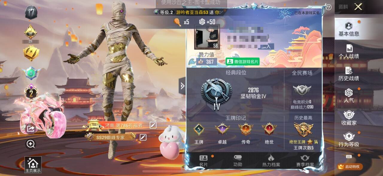 HPSJ3323997和平精英账号详情图2 HPSJ3323997和平精英账号详情图2