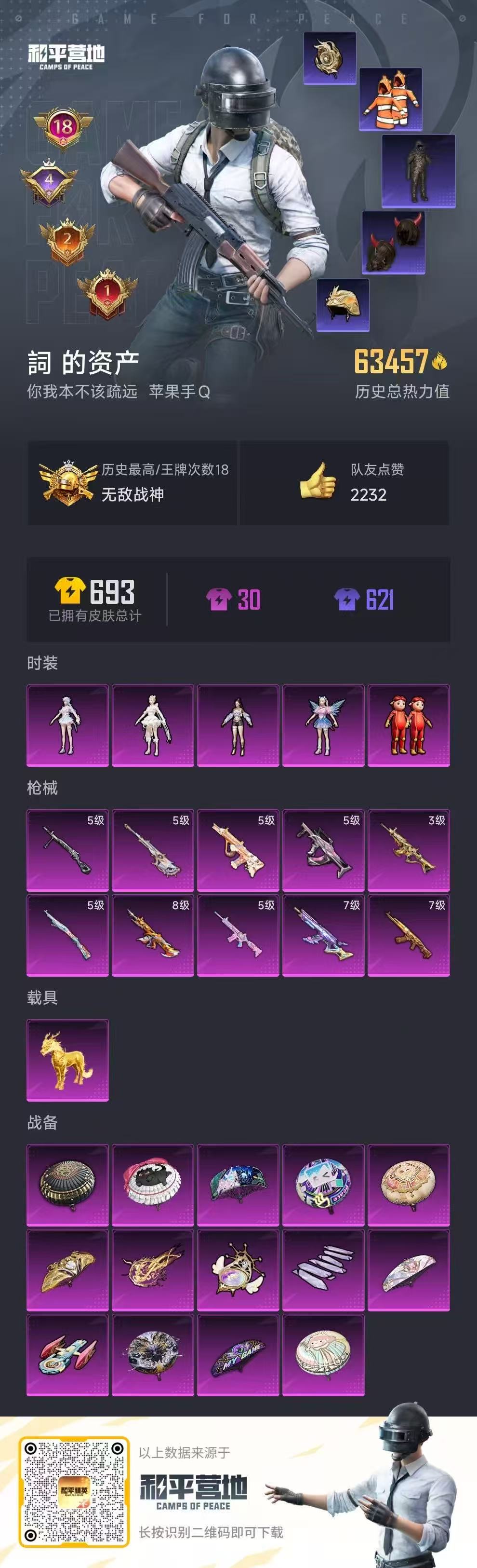 HPSJ3325245和平精英账号详情图5
