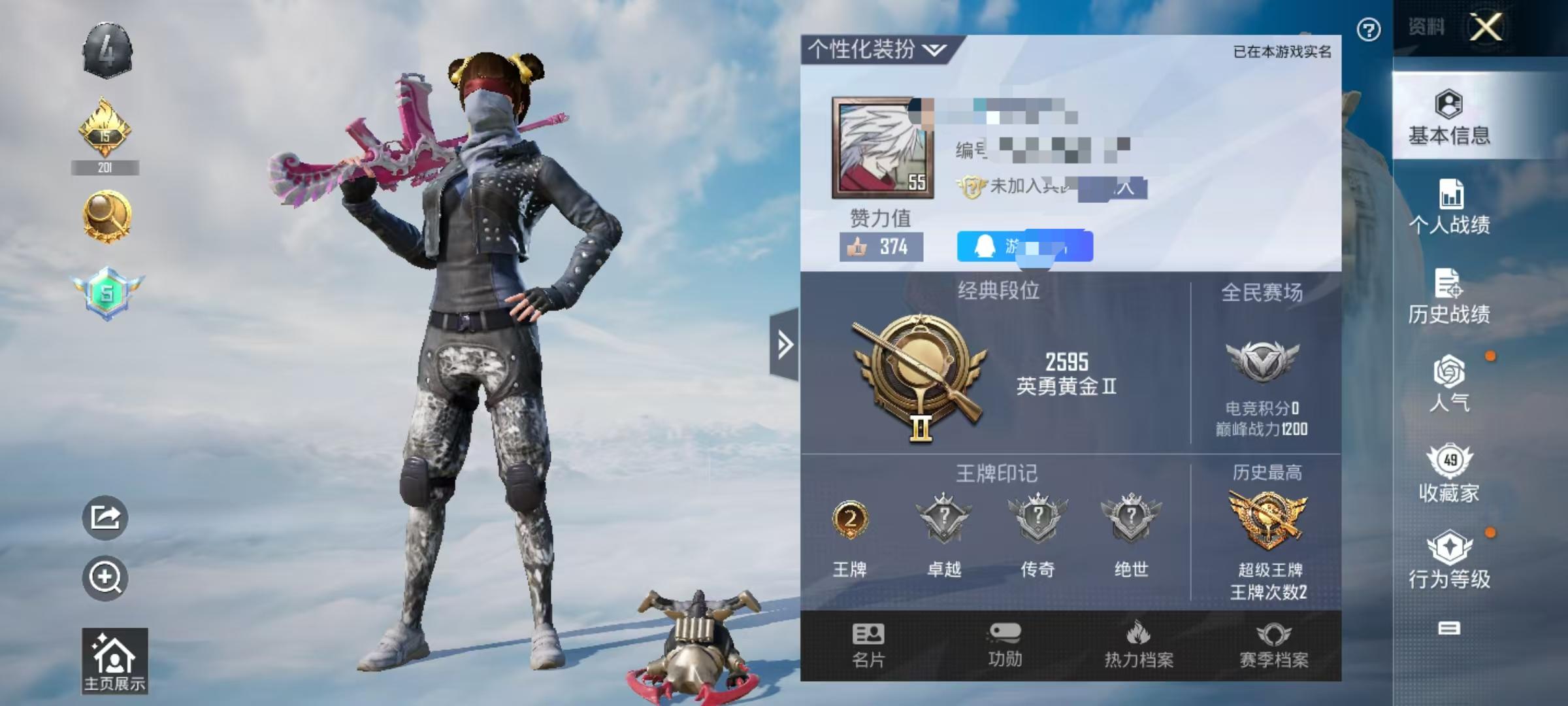 HPSJ3326093和平精英账号详情图2