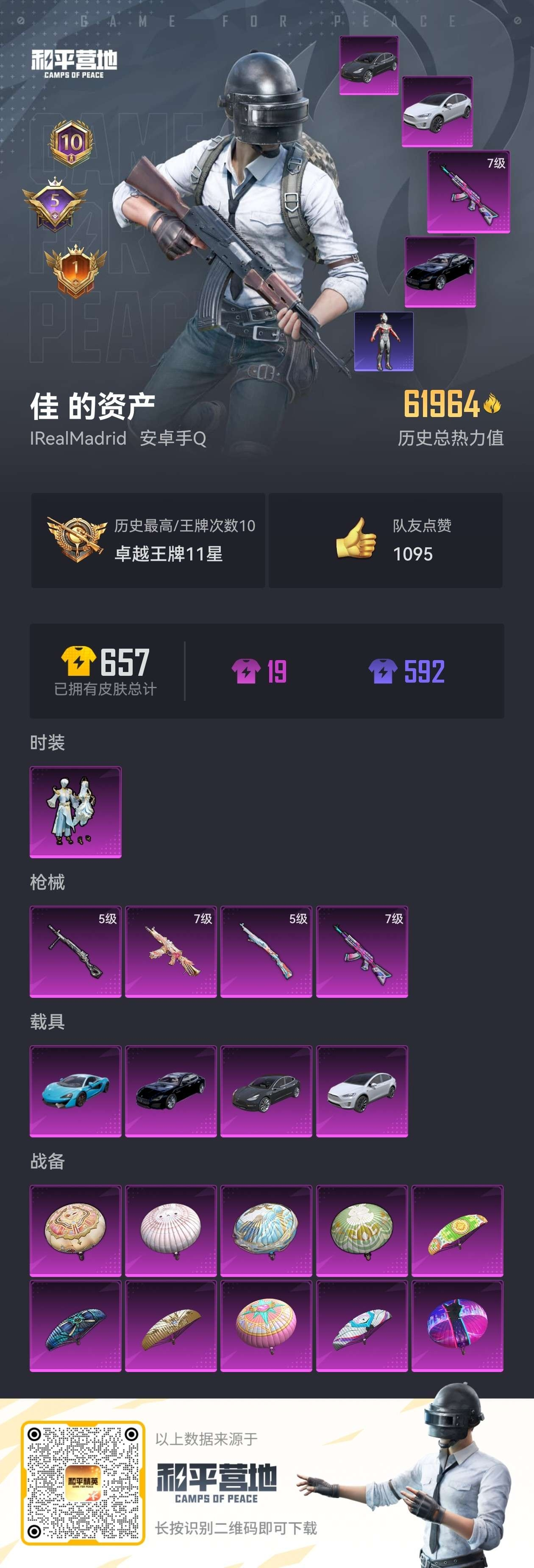 HPSJ3325910和平精英账号详情图4