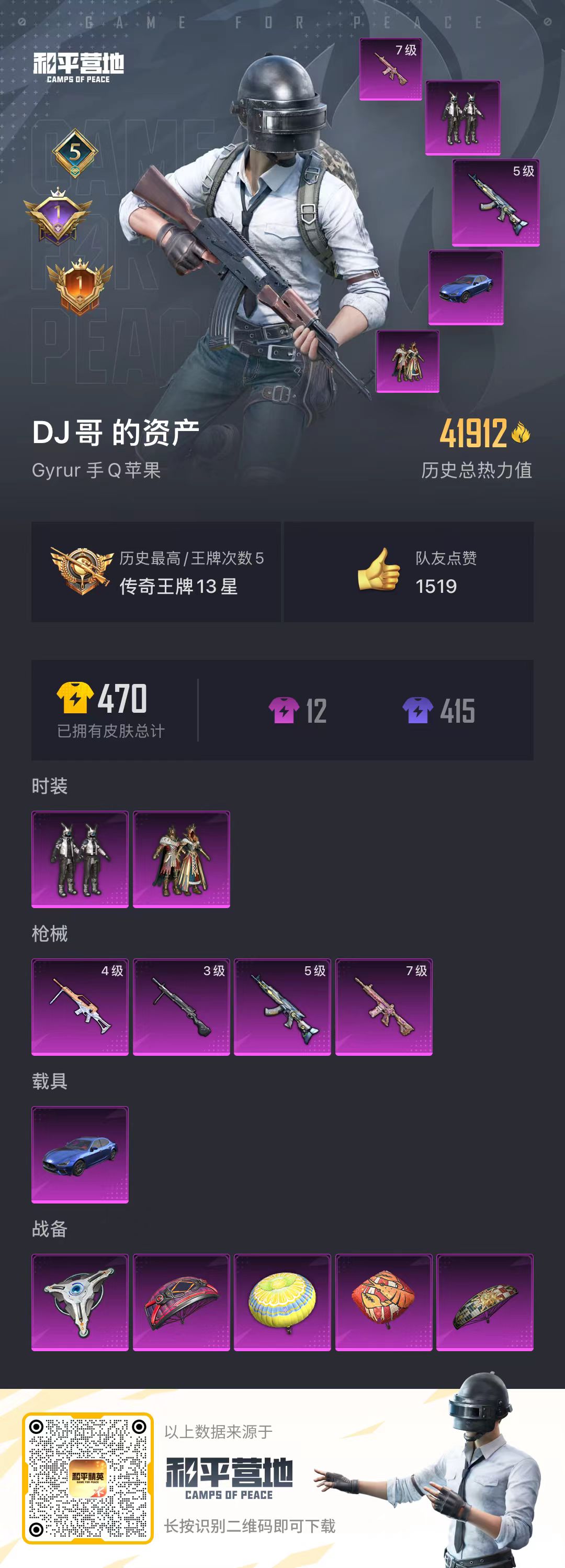 HPSJ3326082和平精英账号详情图4