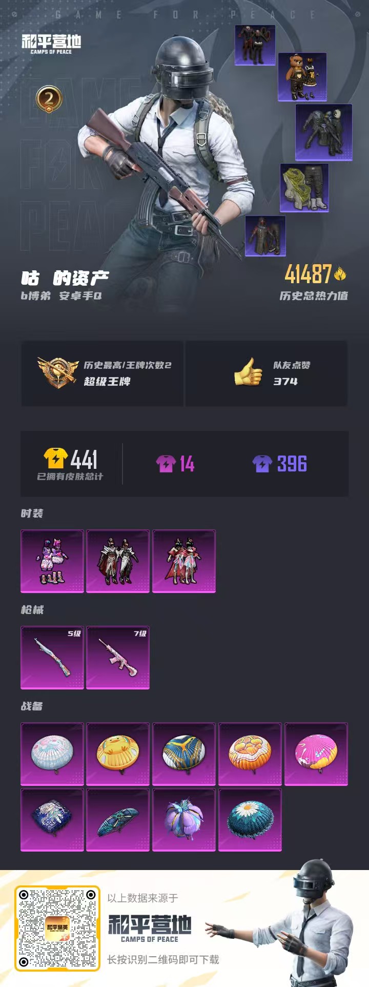 HPSJ3326093和平精英账号详情图4