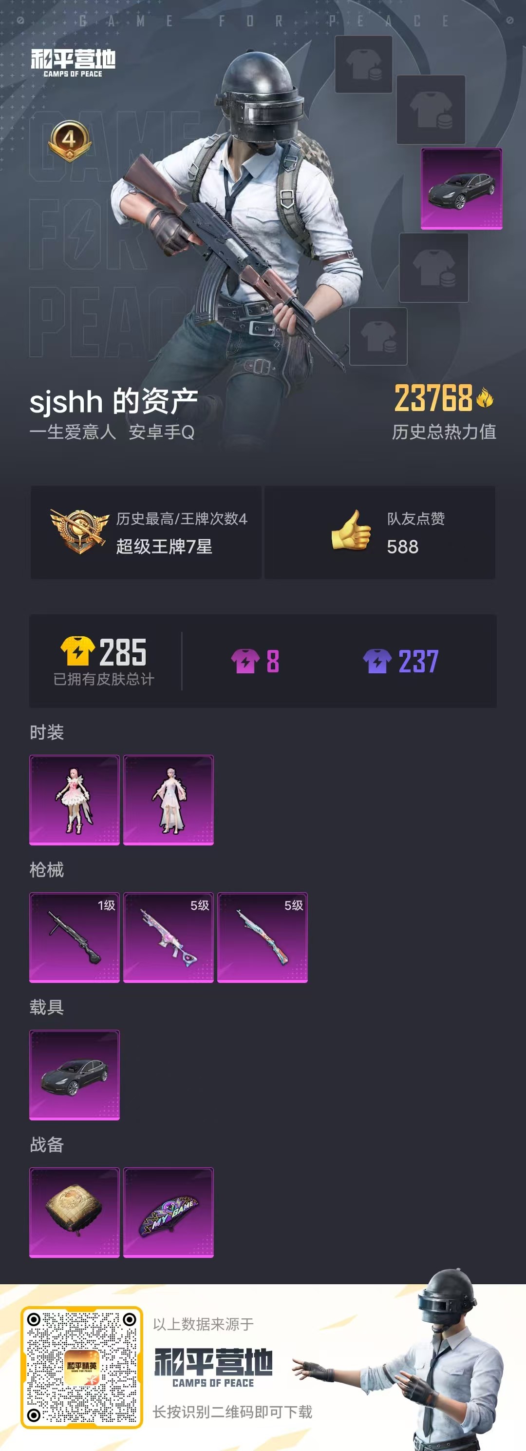 HPSJ3328367和平精英账号详情图3 HPSJ3328367和平精英账号详情图3