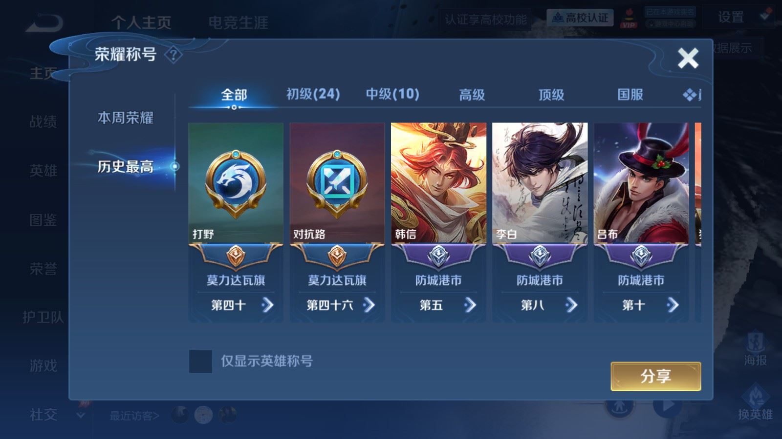 WZMMN4762571王者荣耀账号详情图3 WZMMN4762571王者荣耀账号详情图3