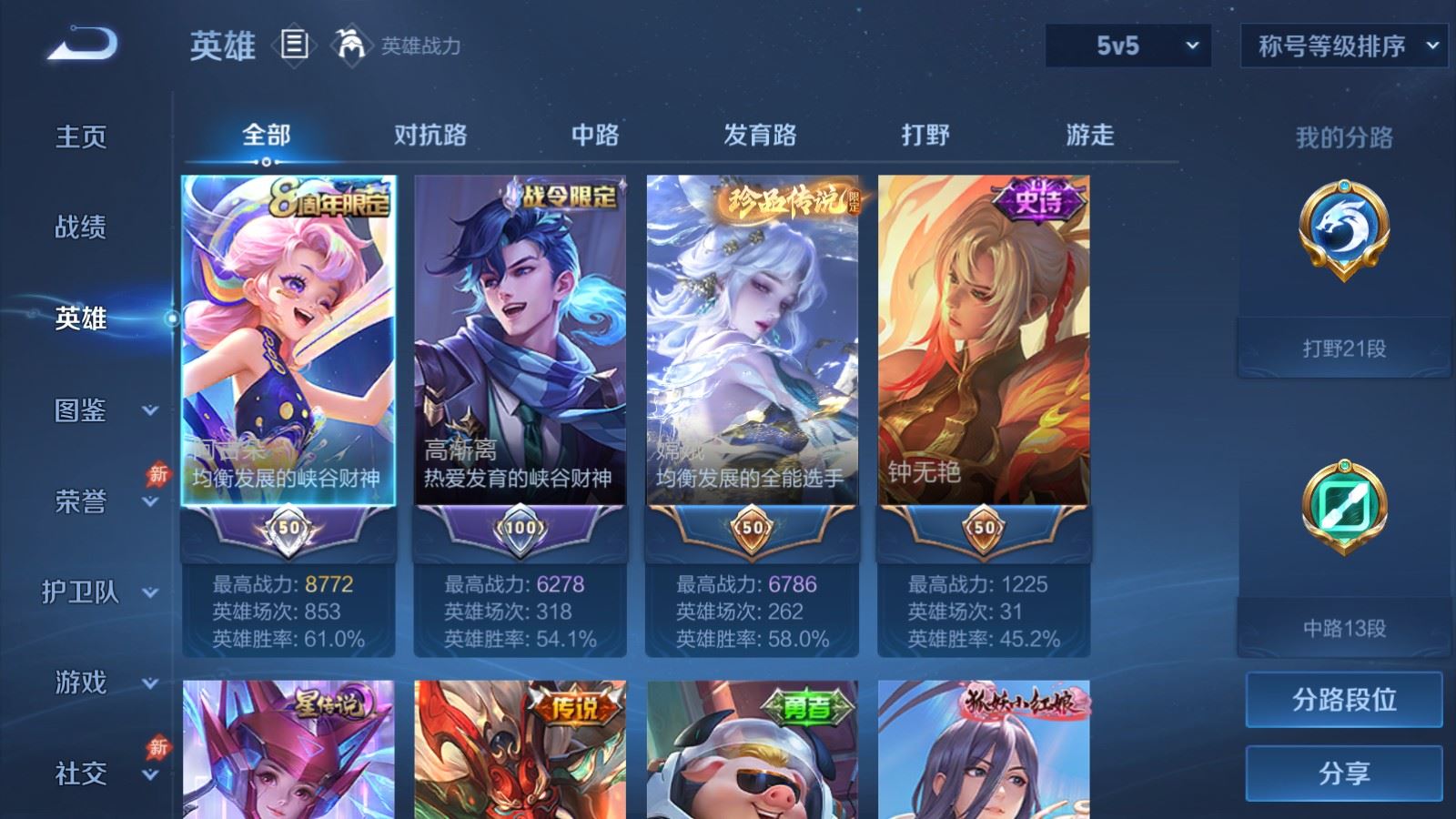 WZMMN4762573王者荣耀账号详情图4 WZMMN4762573王者荣耀账号详情图4
