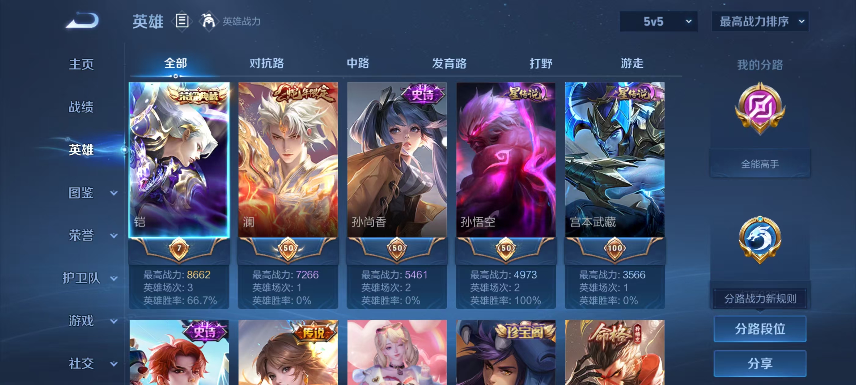 WZMMN4725001王者荣耀账号详情图3 WZMMN4725001王者荣耀账号详情图3