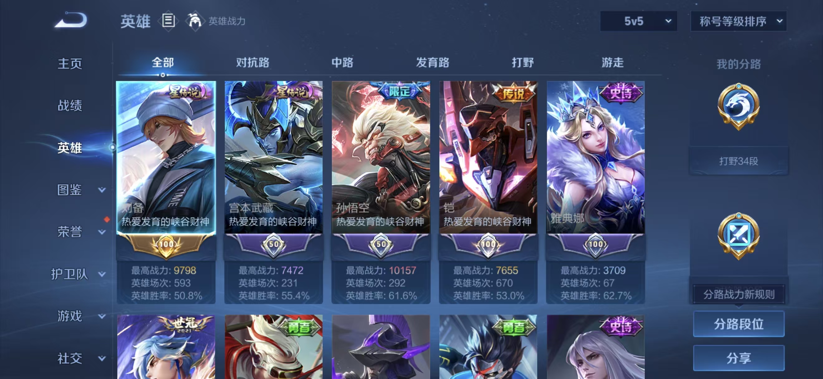 WZMMN4725230王者荣耀账号详情图3 WZMMN4725230王者荣耀账号详情图3