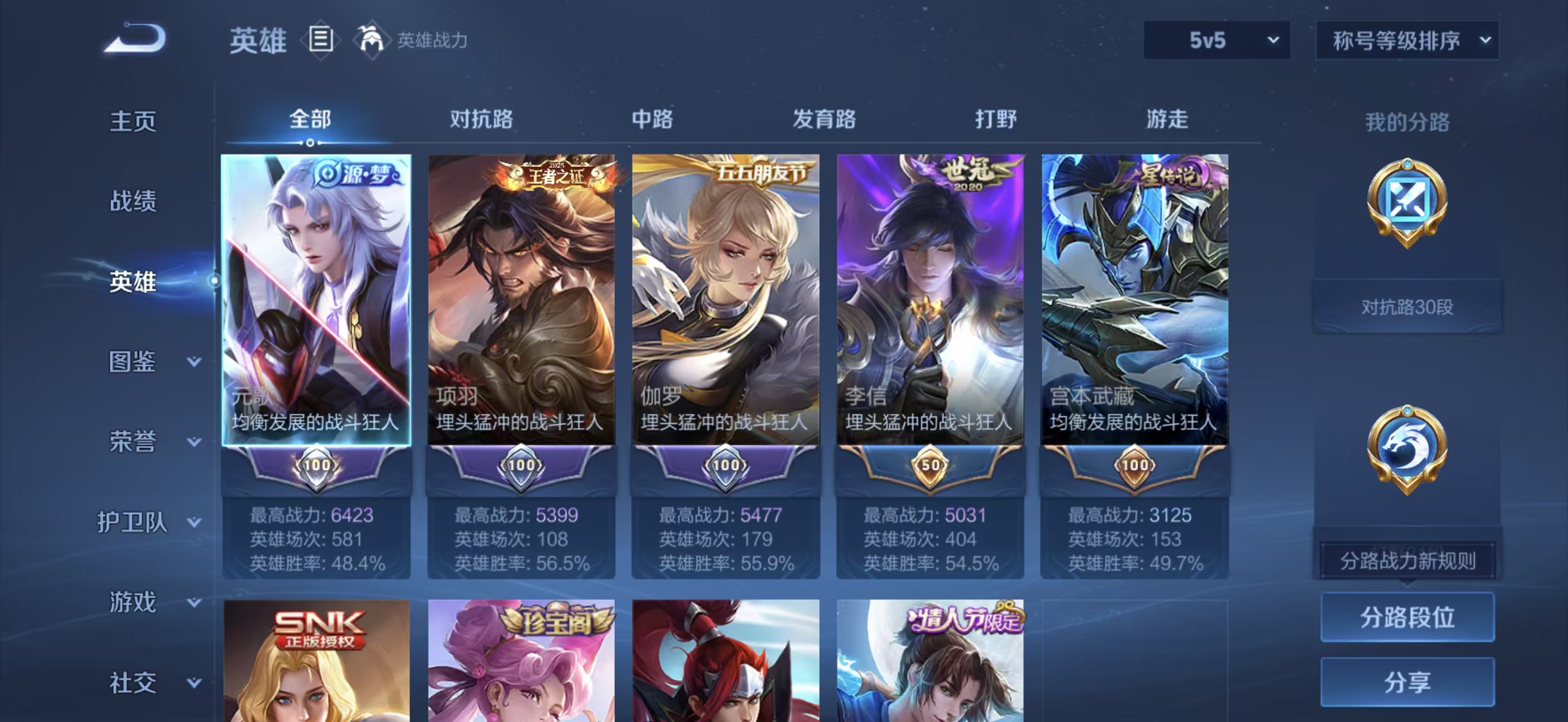 WZMMN4727326王者荣耀账号详情图3