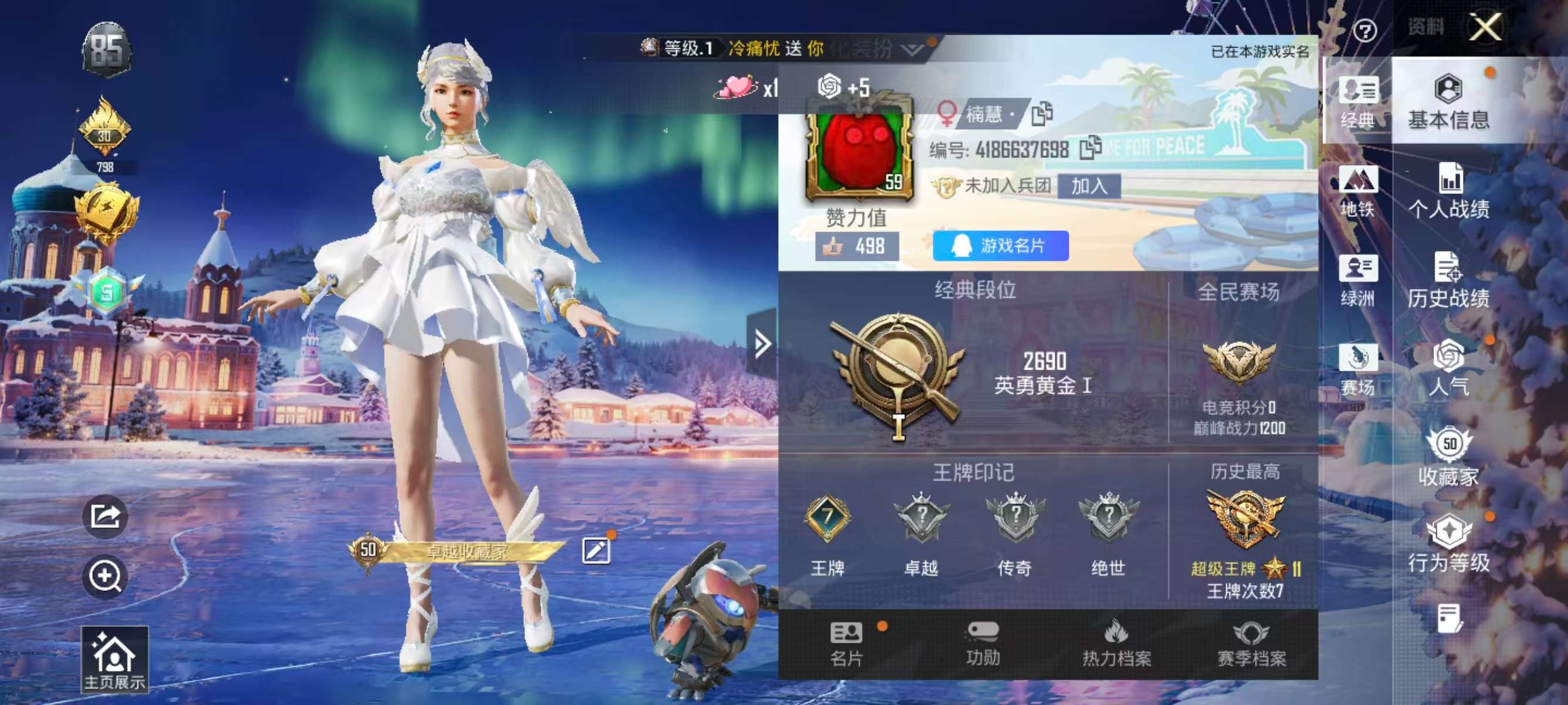 HPSJ40837和平精英账号详情图4