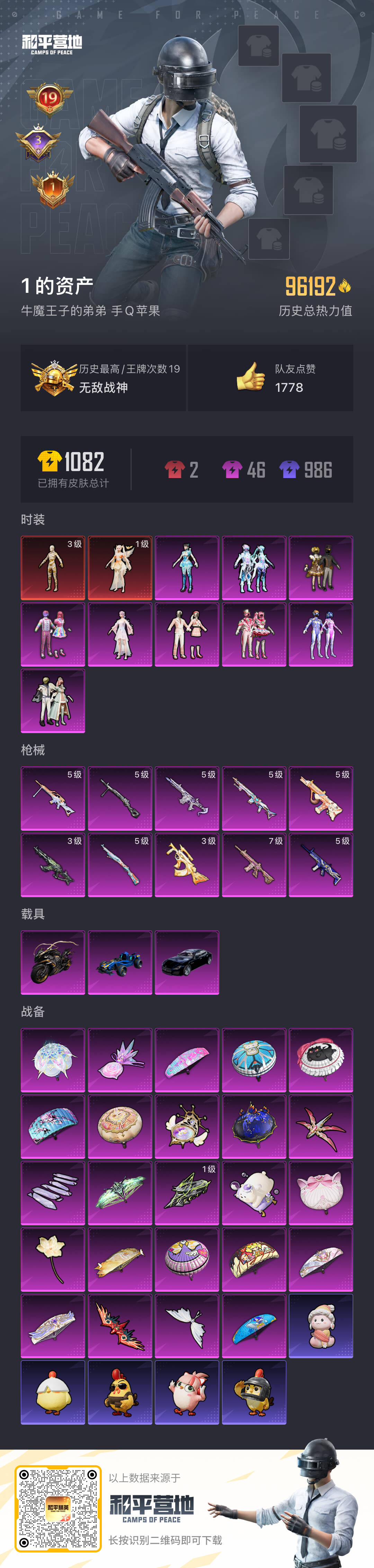 HPSJ40768和平精英账号详情图3