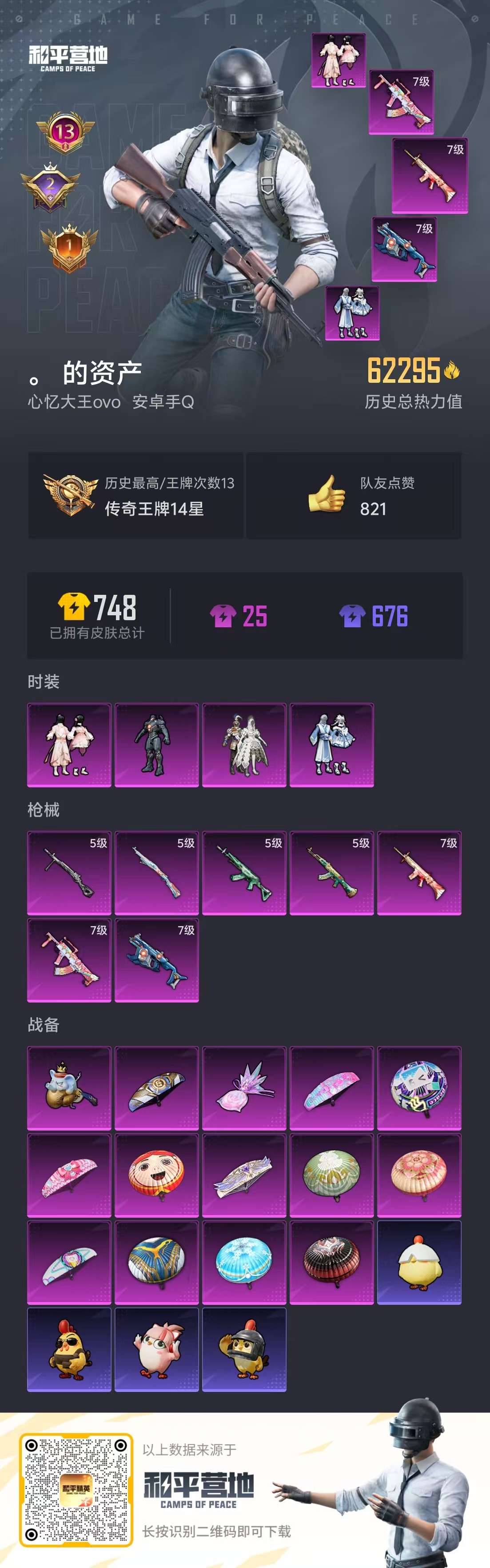 HPSJ40877和平精英账号详情图3