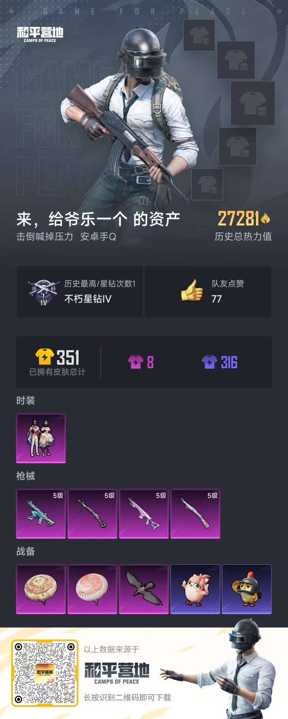 HPSJ40874和平精英账号详情图4