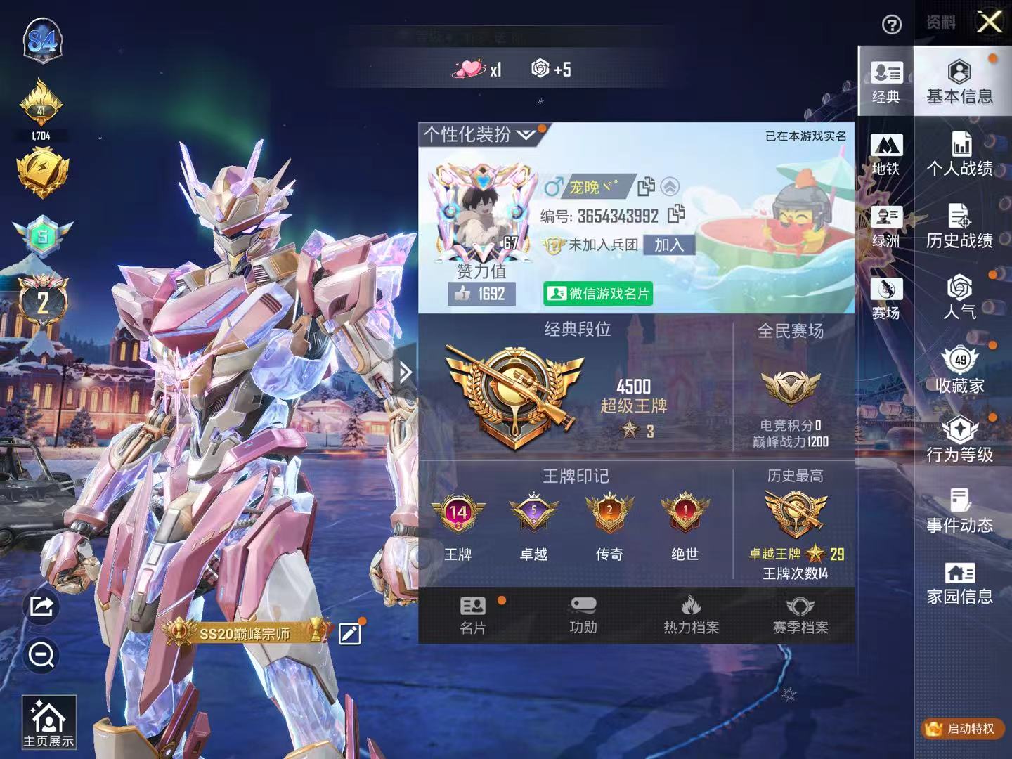 HPSJ40904和平精英账号详情图2