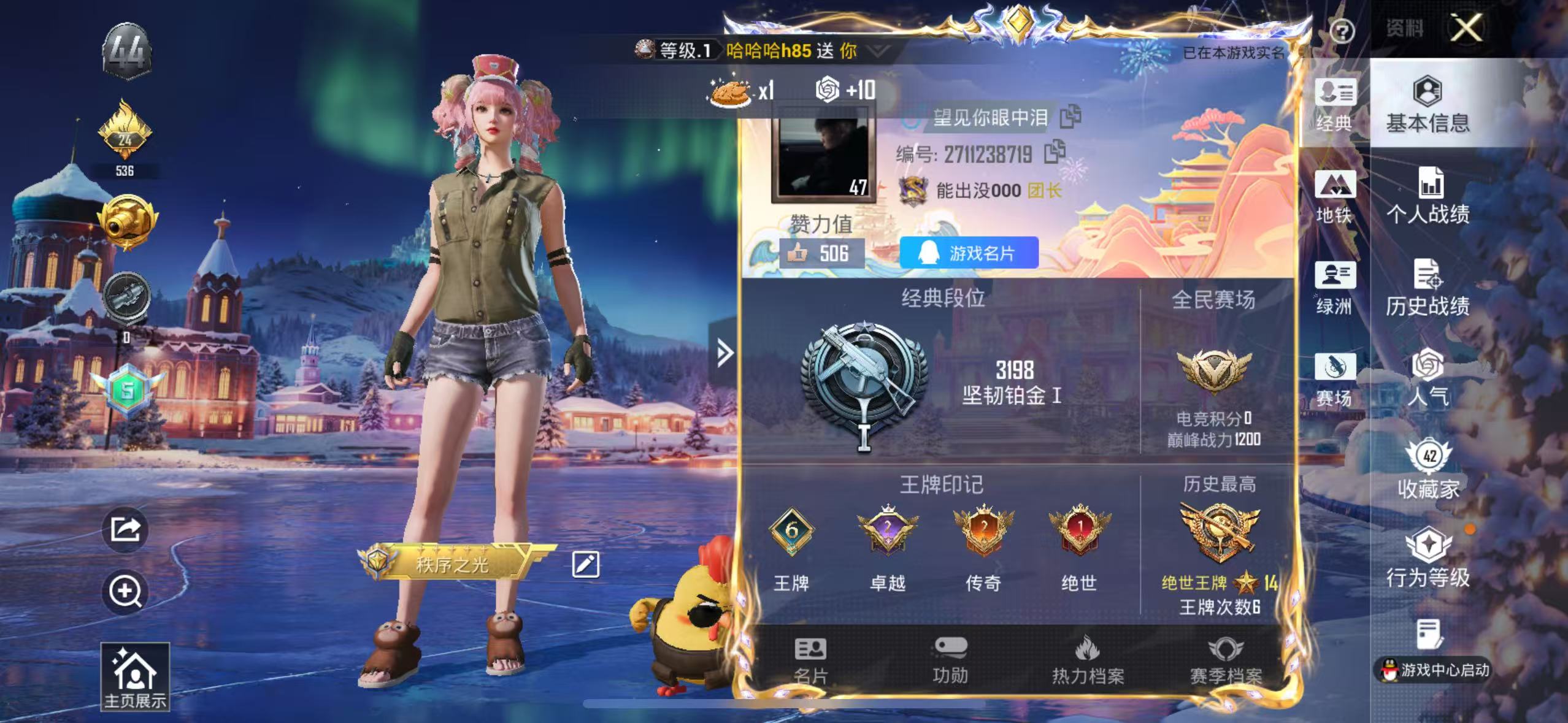 HPSJ40833和平精英账号详情图2