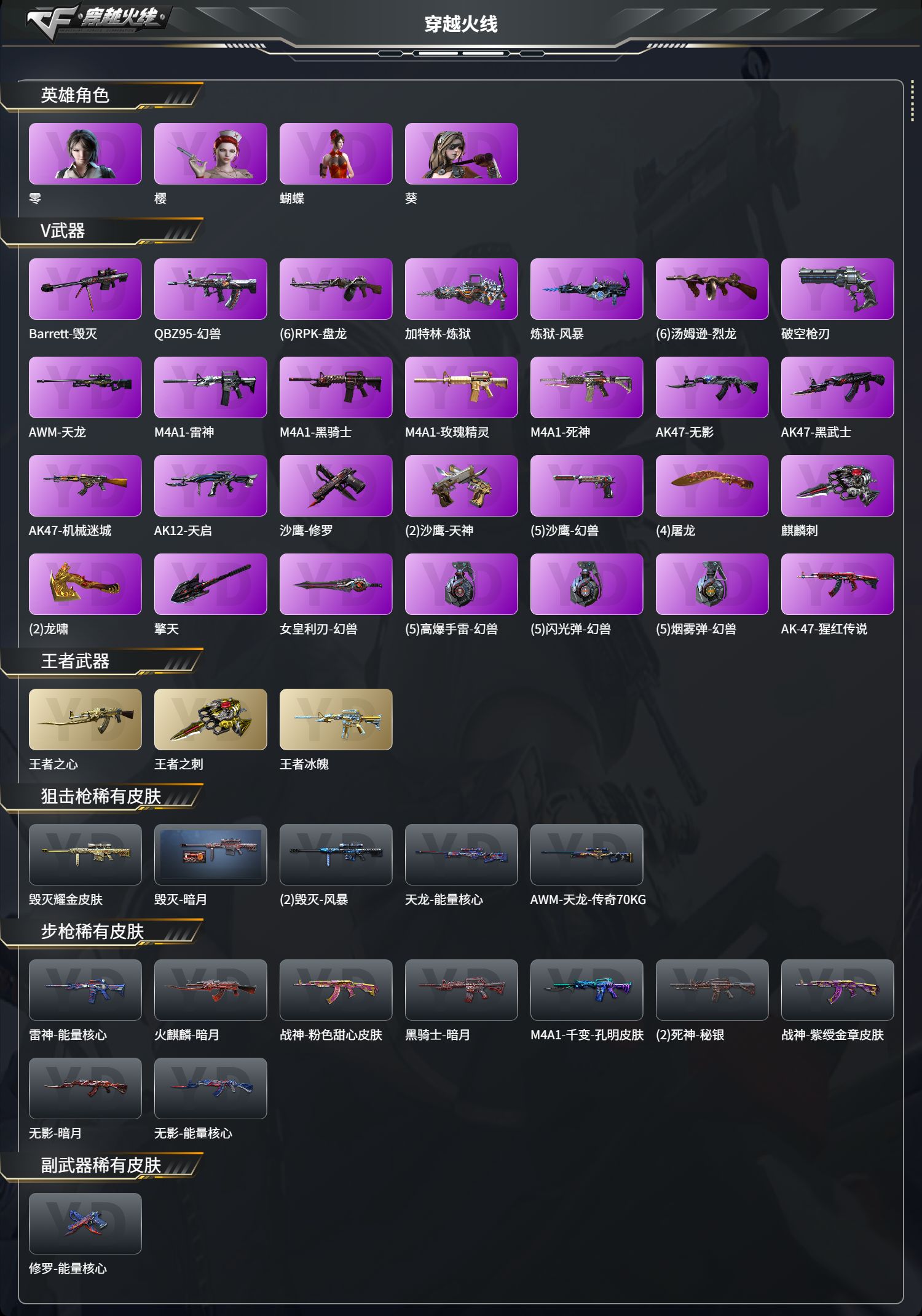 CFCMW425228穿越火线账号详情图2