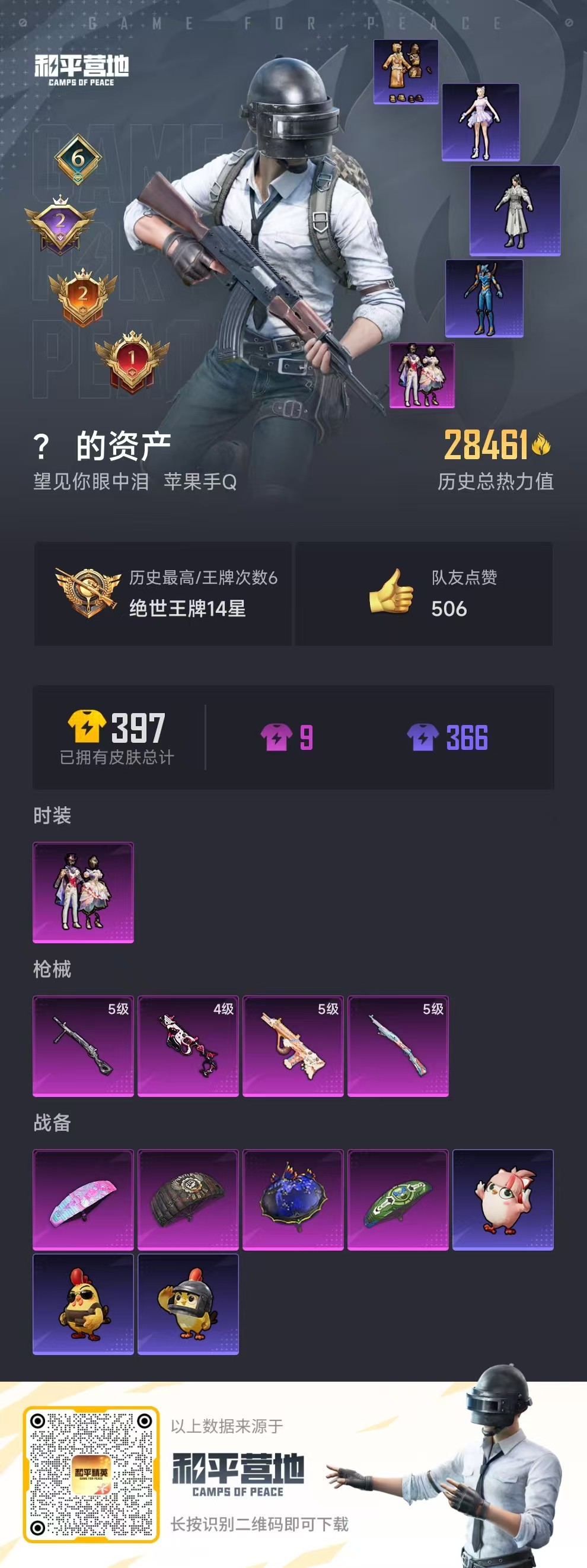 HPSJ40833和平精英账号详情图3