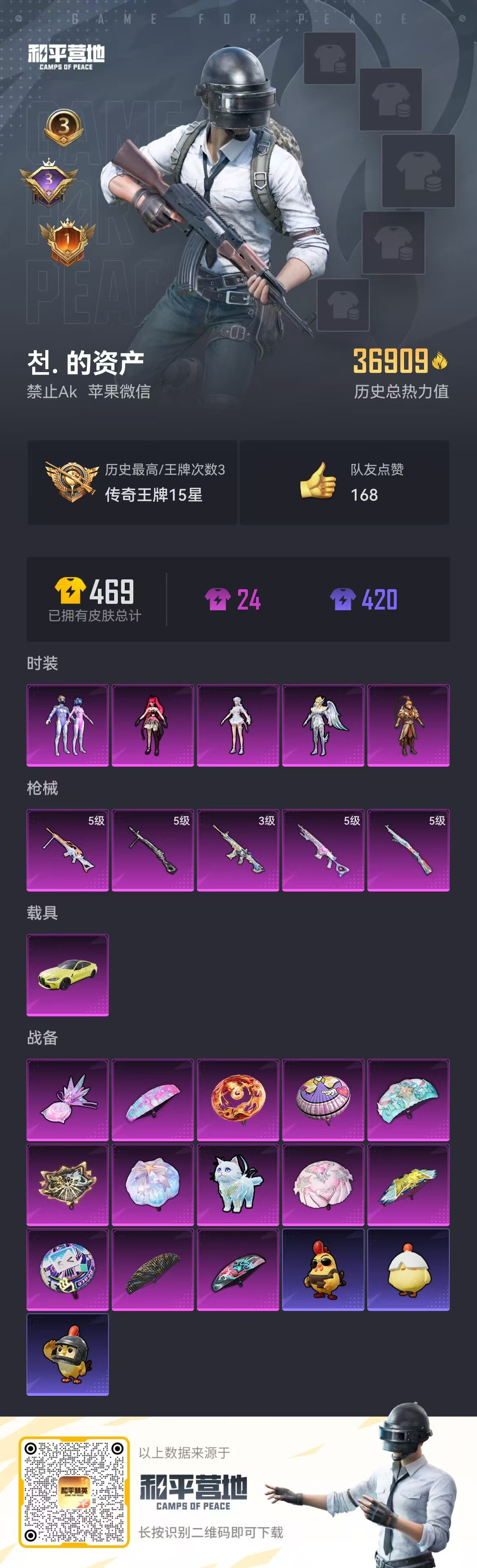 HPSJ40707和平精英账号详情图3