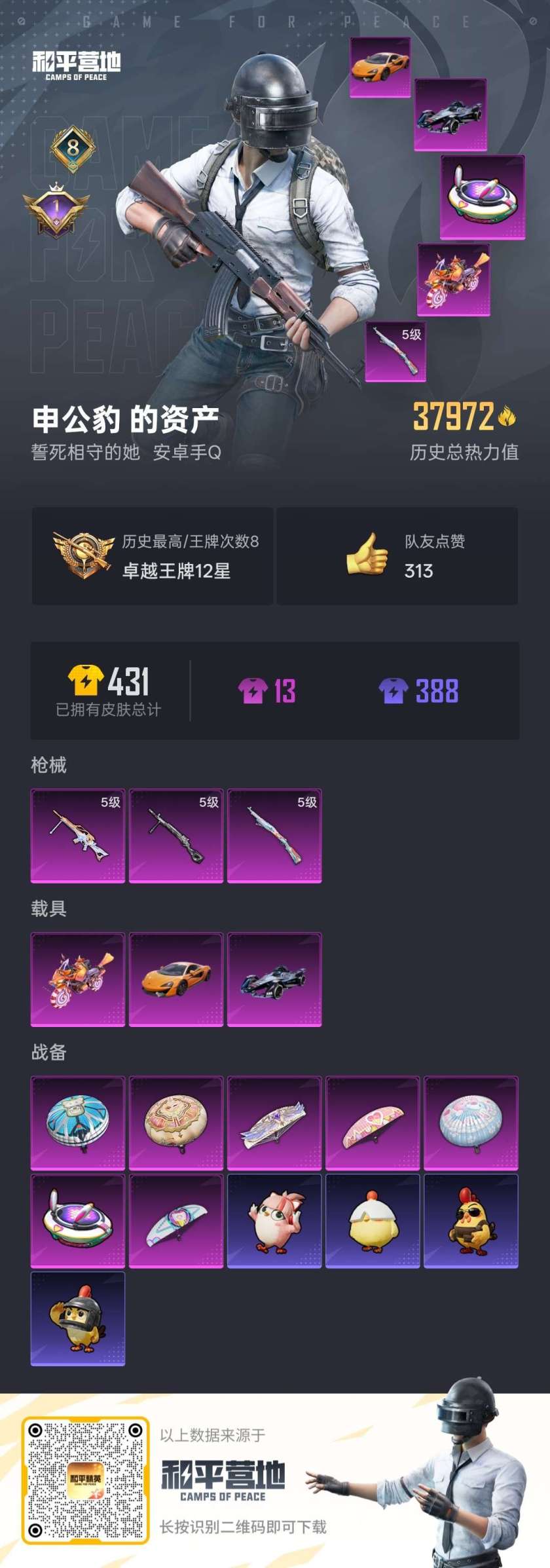 HPSJ46684和平精英账号详情图3