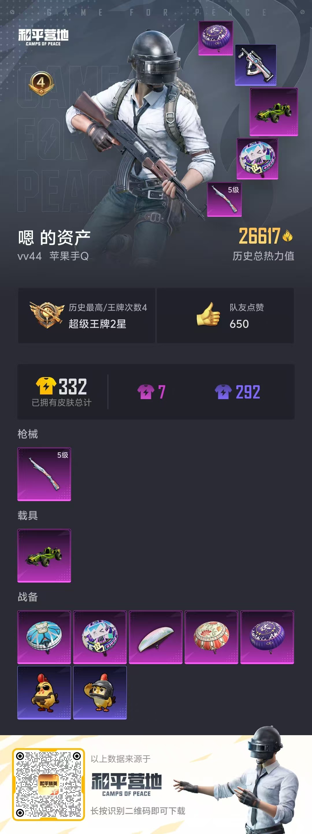 HPSJ46727和平精英账号详情图3