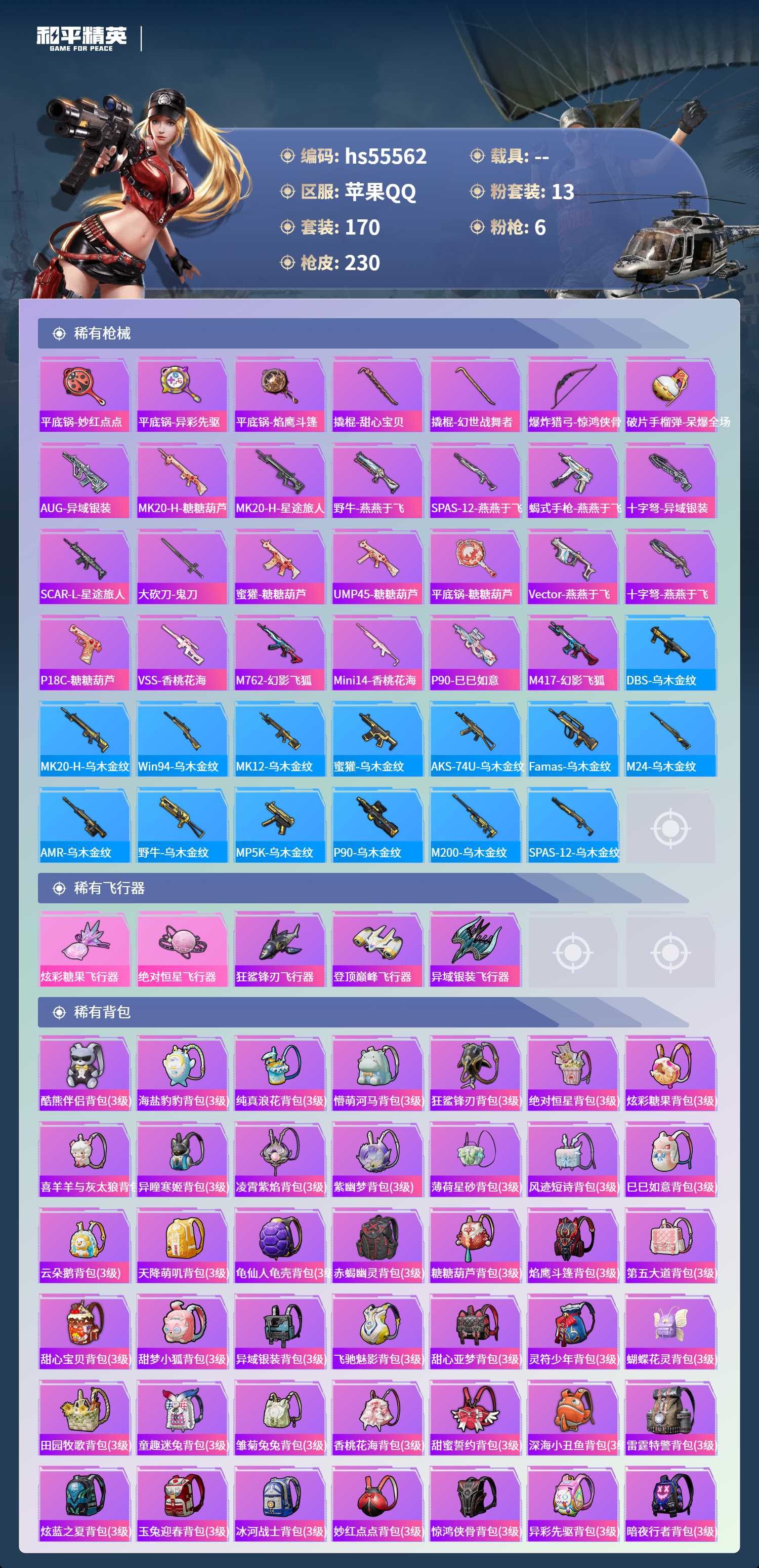 HPSJ40876和平精英账号详情图9