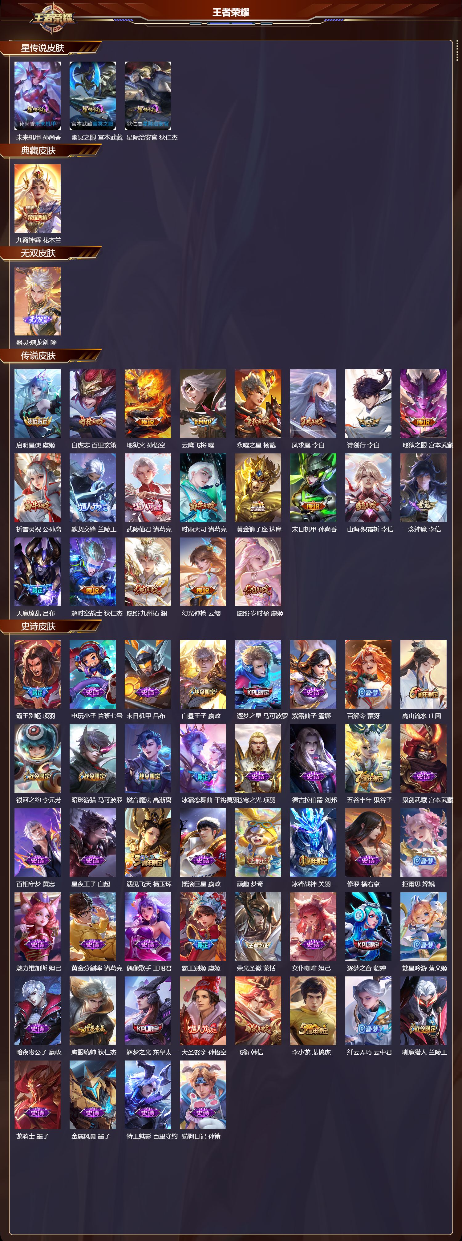 WZMK45729王者荣耀账号详情图2