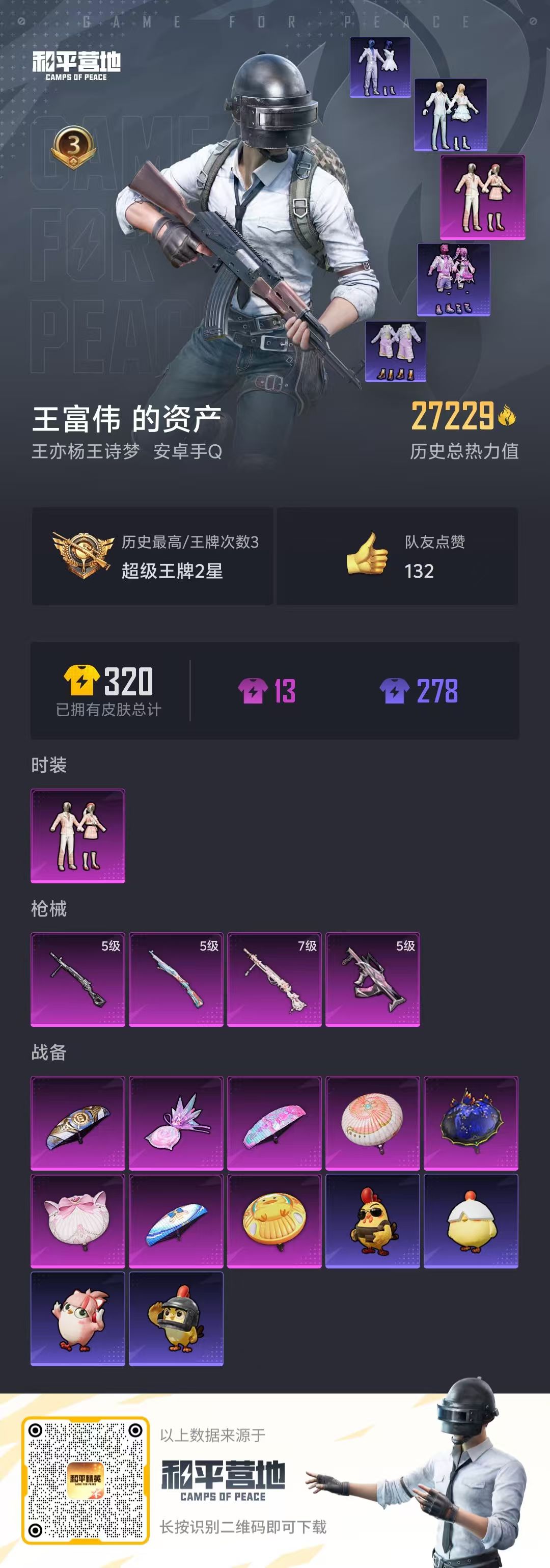 HPSJ40786和平精英账号详情图2