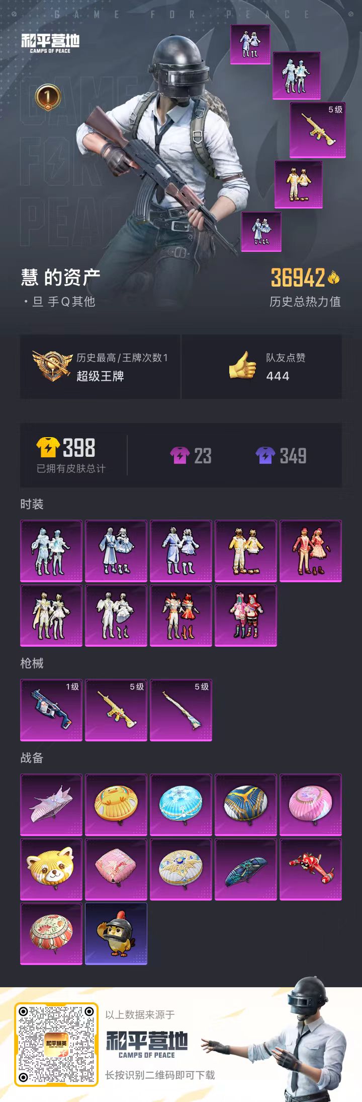 HPSJ46696和平精英账号详情图3