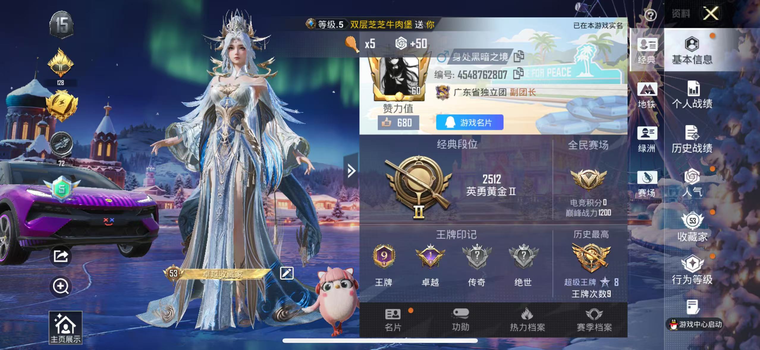 HPSJ46693和平精英账号详情图2