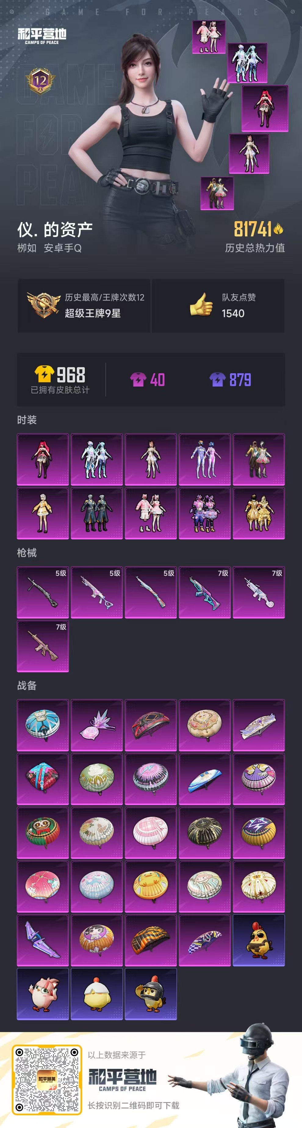 HPSJ40701和平精英账号详情图4