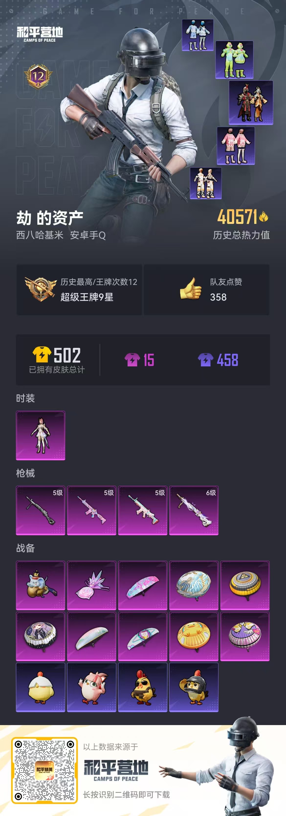 HPSJ46711和平精英账号详情图3