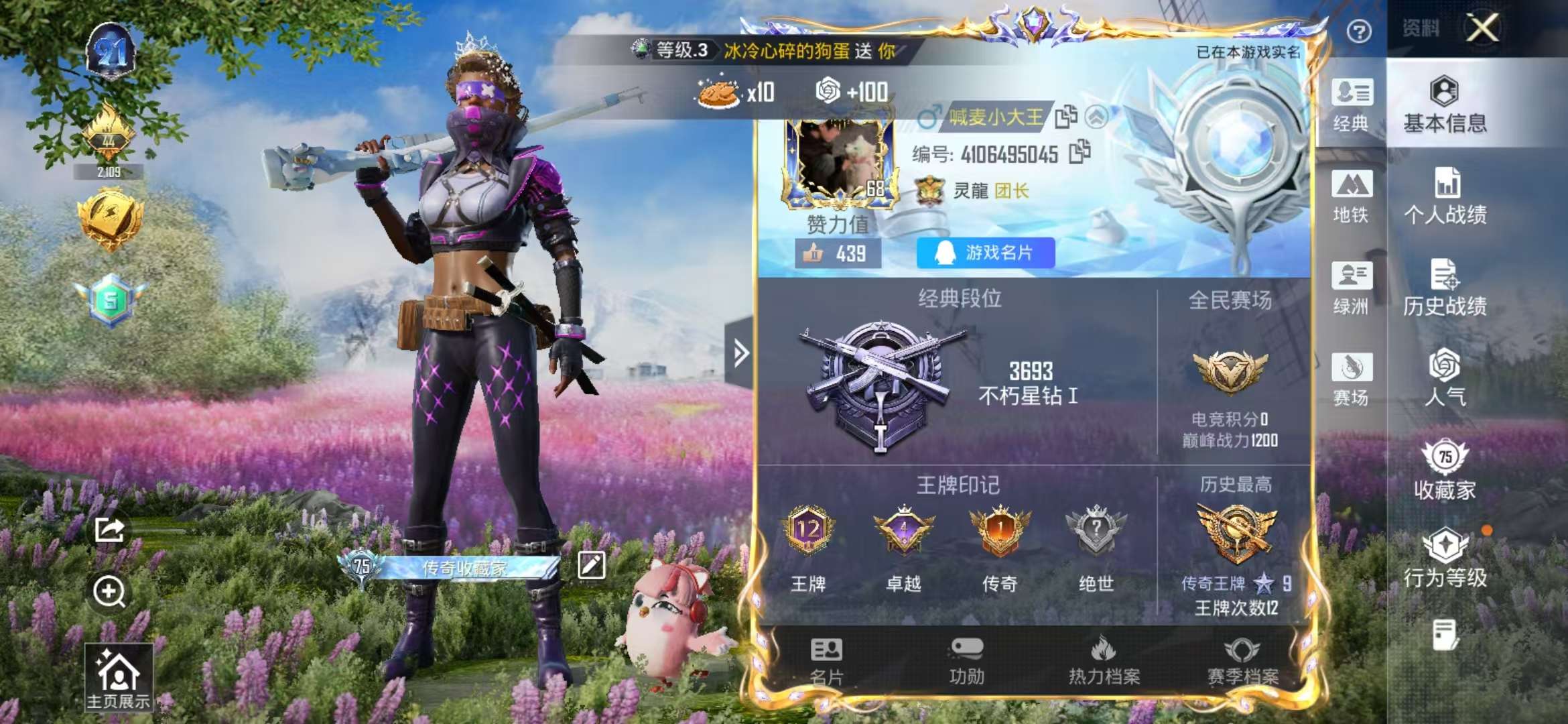 HPSJ418935和平精英账号详情图2