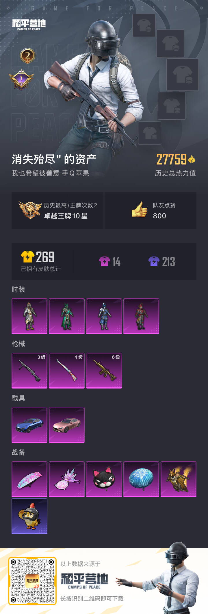 HPSJ418307和平精英账号详情图4 HPSJ418307和平精英账号详情图4