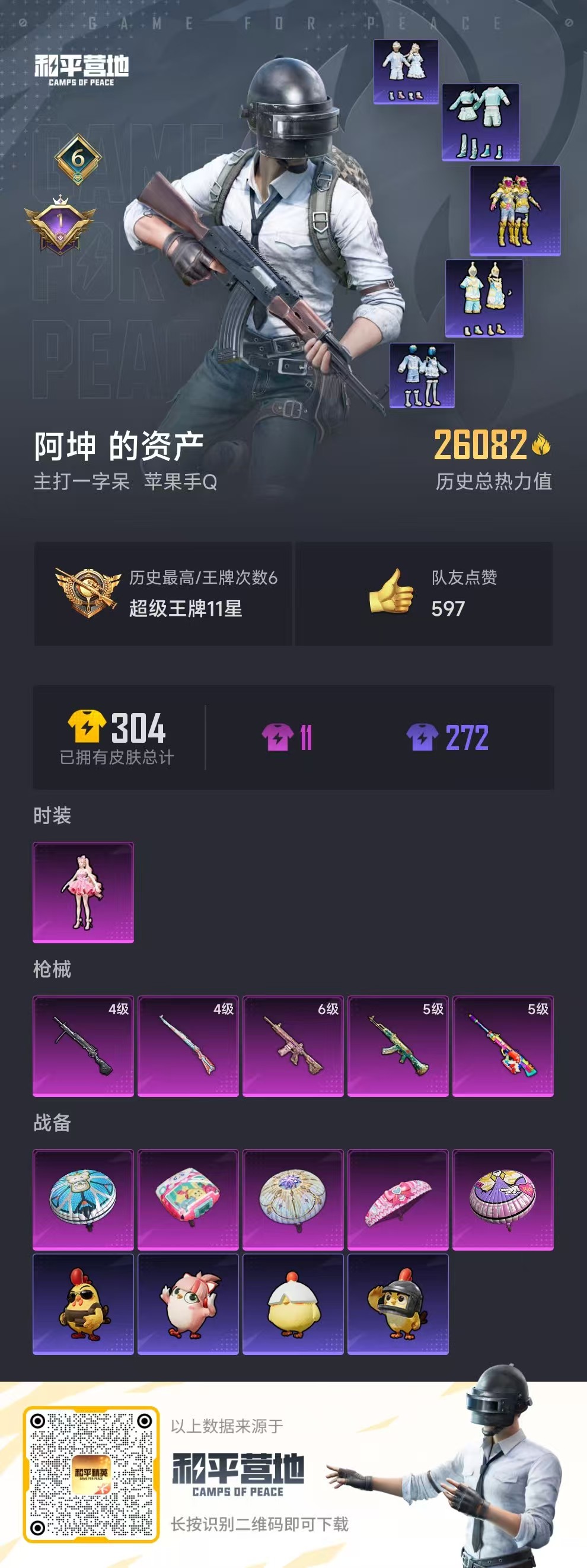 HPSJ418822和平精英账号详情图3