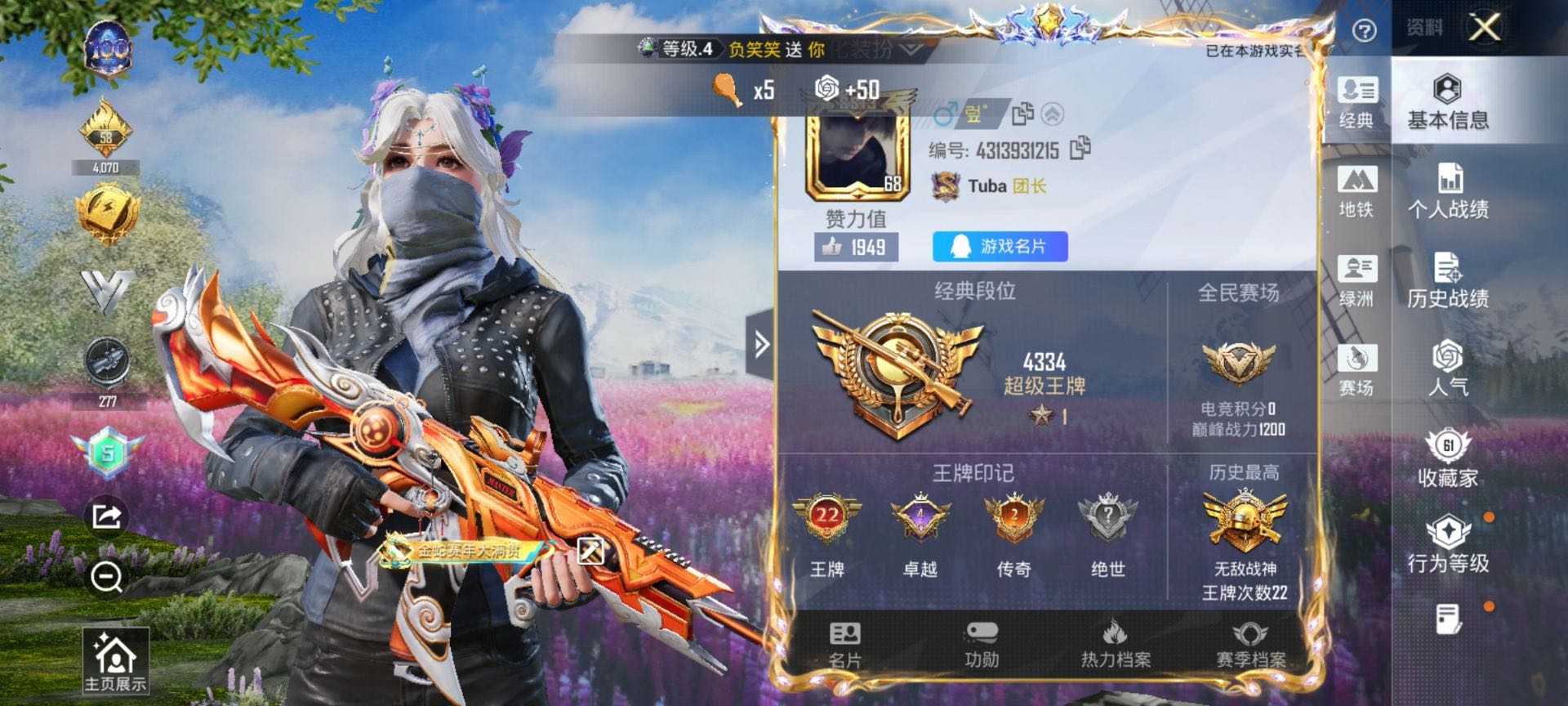 HPSJ418900和平精英账号详情图3