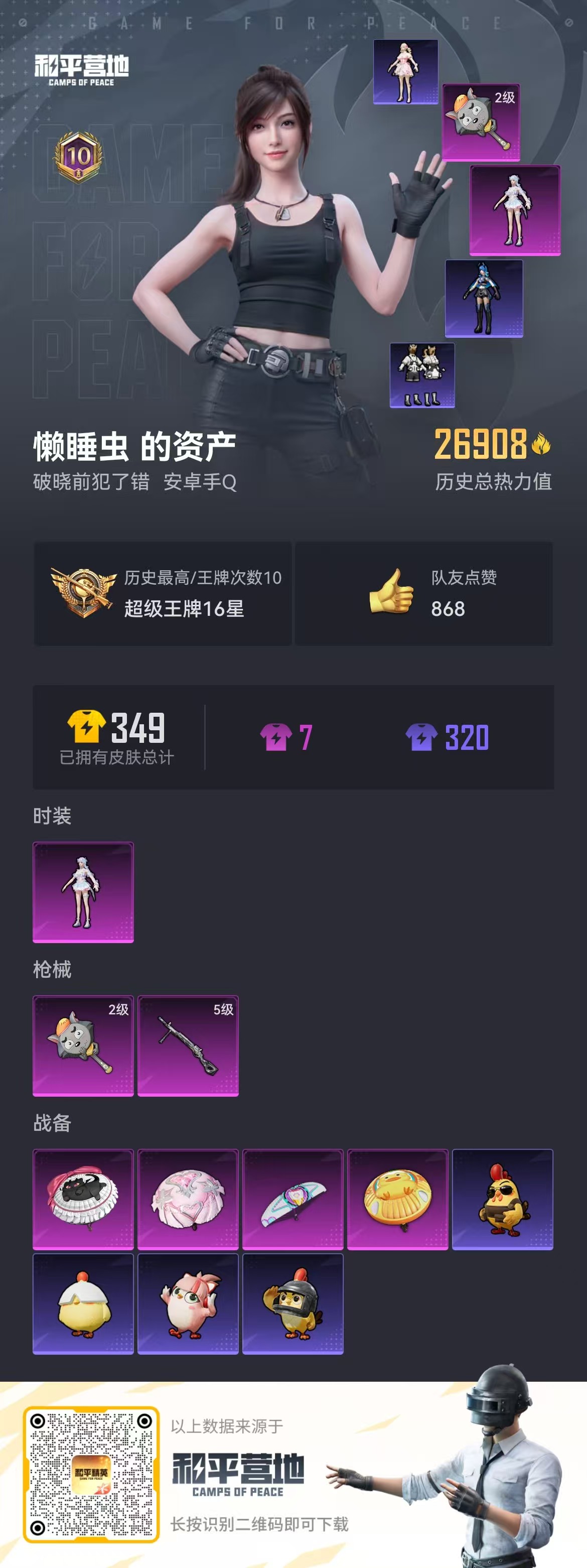 HPSJ418892和平精英账号详情图4